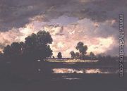 The Pool with a Stormy Sky, c.1865-7 - Theodore Rousseau