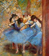 Dancers in blue, 1890 - Edgar Degas