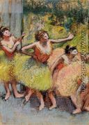 Dancers in Lemon and Pink - Edgar Degas
