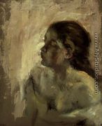 Study of a Girl's Head, late 1870s - Edgar Degas