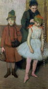 Woman with two little girls - Edgar Degas