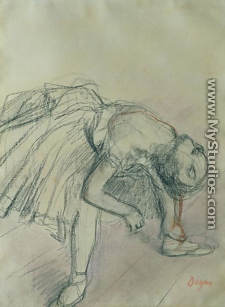 Dancer Fixing her Slipper, c.1865 - Edgar Degas