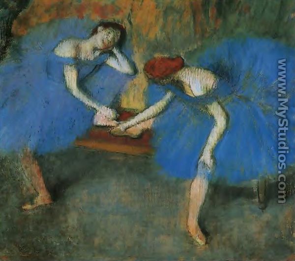 Two Dancers at Rest or, Dancers in Blue, c.1898 - Edgar Degas