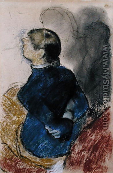 Young Woman in Blue, c.1884 - Edgar Degas