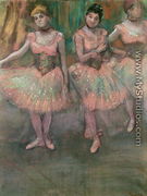Dancers wearing salmon coloured skirts - Edgar Degas
