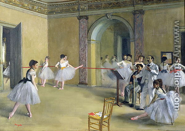 The Dance Foyer at the Opera on the rue Le Peletier, 1872 - Edgar Degas