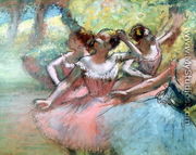Four ballerinas on the stage - Edgar Degas