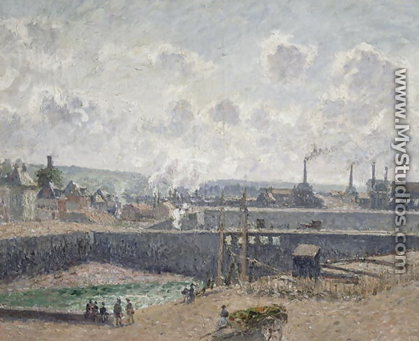 Low Tide at Duquesne Docks, Dieppe, 1902 - Camille Pissarro