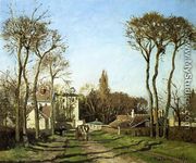 Entrance to the Village of Voisins, Yvelines, 1872 - Camille Pissarro