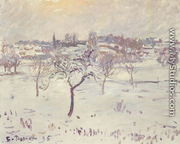 Snowy Landscape at Eragny with an Apple Tree, 1895 - Camille Pissarro