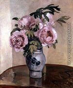 A Vase of Peonies 1875 - Camille Pissarro