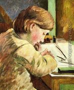 Paul Writing, c.1894 - Camille Pissarro