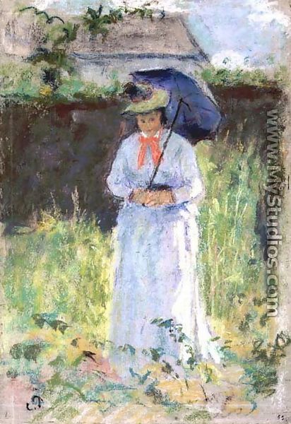 Woman with a Parasol - Camille Pissarro