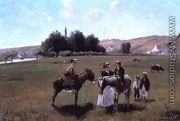 Donkey Ride at La Roche-Guyon, c.1864-65 - Camille Pissarro