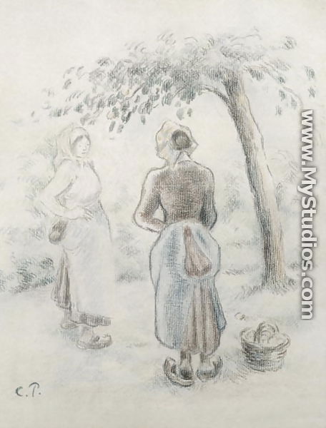 The Woman under the Apple Tree, c. 1896 - Camille Pissarro