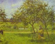 The Wheelbarrow, Orchard, c.1881 - Camille Pissarro