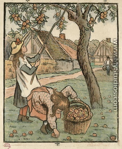 Gathering Apples, from 