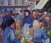 The Market at Gisons, 1889 - Camille Pissarro