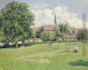 The House of the Deaf Woman and the Belfry at Eragny, 1886 - Camille Pissarro