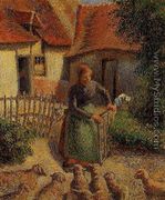 Shepherdess Bringing in Sheep, 1886 - Camille Pissarro