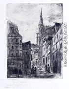 La Rue Malpalue a Rouen, c.1885 - Camille Pissarro