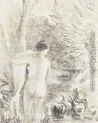 Nude with Swans, c.1895 - Camille Pissarro