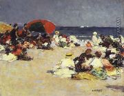 On the Beach at Trouville c.1865 - Edward Henry Potthast