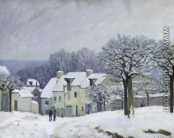 The Place du Chenil at Marly-le-Roi, Snow, 1876 - Alfred Sisley