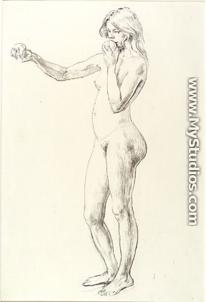 Standing Nude Girl - Henry Tonks
