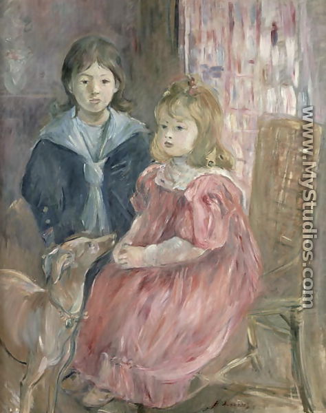 Double portrait of Charley and Jeannie Thomas children of the artist