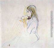 Manet's Daughter Playing the Recorder - Berthe Morisot