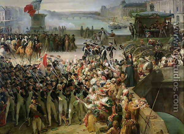 The Garde Nationale de Paris Leaves to Join the Army in September 1792  c.1833-36 (detail) - Léon Cogniet