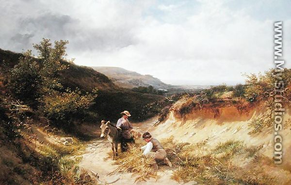 A Sandy Lane in Sussex, 1866 - George Cole, Snr.