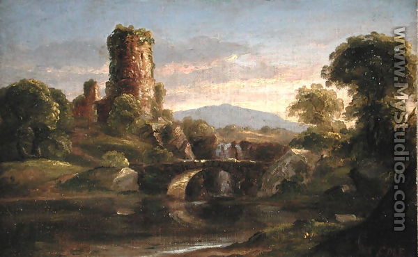 Castle and River - Thomas Cole