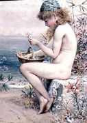 Girl with a Basket of Coral - William Stephen Coleman