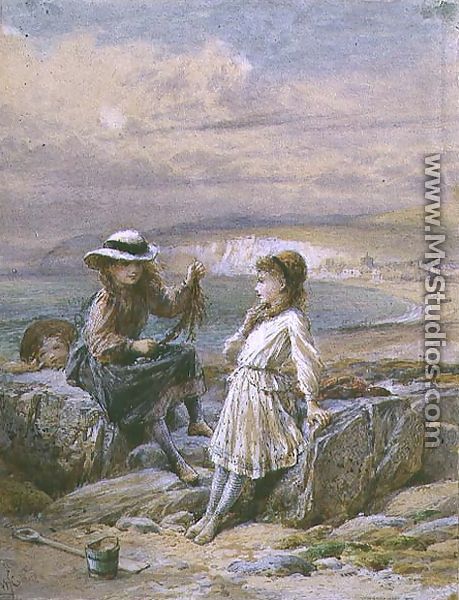 Two Girls and a Boy with Seaweed, 1900 - William Stephen Coleman