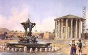 The Temple of Vesta in Rome, late 19th century - Antonio Colli