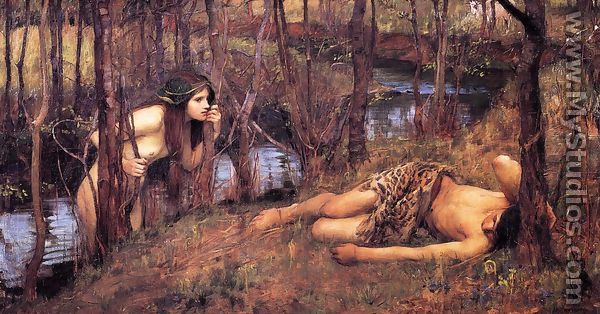 A Naiad  1893  also known as Hylas with a Nymph - John William Waterhouse