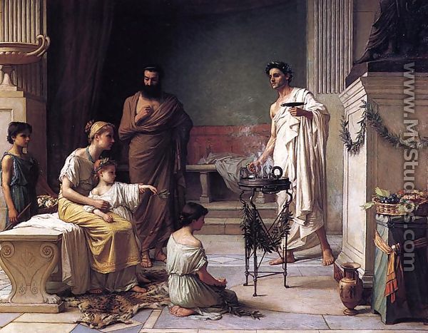 A Sick Child brought into the Temple of Aesculapius  1877 - John William Waterhouse