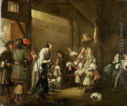 Cavaliers and Companions Carousing in a Barn - Edwart Collier