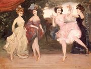 Four Dancing Girls on the Stage - Charles Edward Conder