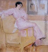 Mrs Conder in Pink - Charles Edward Conder