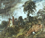 Cottage among Trees with a Sandbank, c.1830-36 - John Constable
