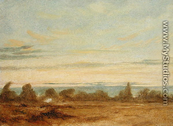 Summer   Evening Landscape - John Constable