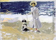 Lady and Dog on the Beach, 1906 - Joaquin Sorolla y Bastida