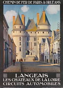 Poster advertising the Chateau de Langeais, 1927 - Leon Constant-Duval