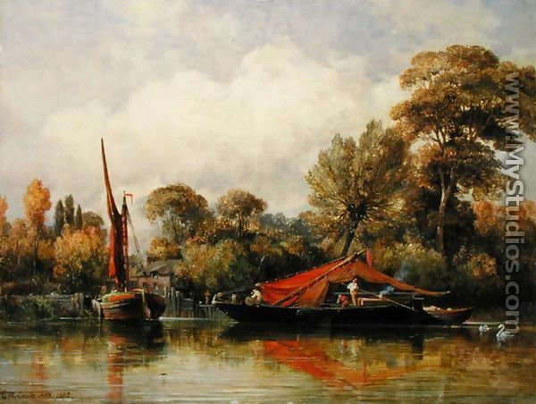 Opposite my House at Barnes, 1862 - Edward William Cooke