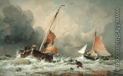 Dutch Pincks arriving and preparing to put to sea on the return of the tide, 1856 - Edward William Cooke