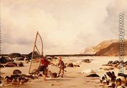 Shrimpers on a beach, 1850 - Edward William Cooke