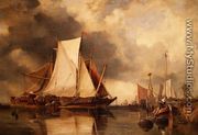 Fishing Boats Aground on the Scheldt - Edward William Cooke